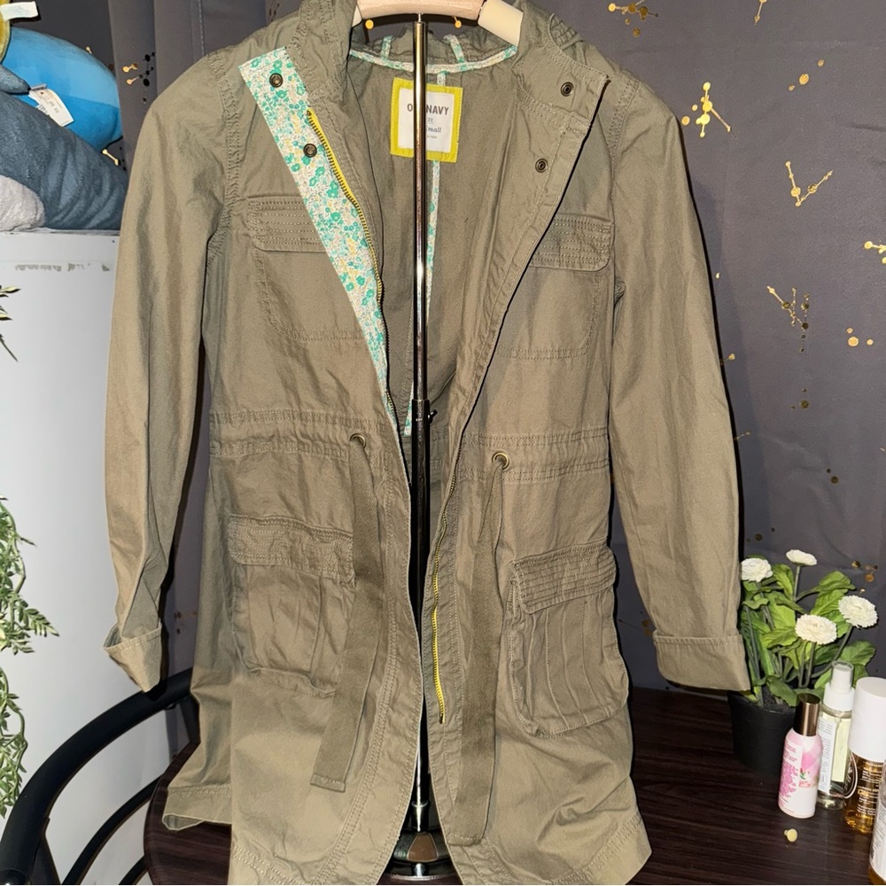Old Navy Army Green Trench Coat